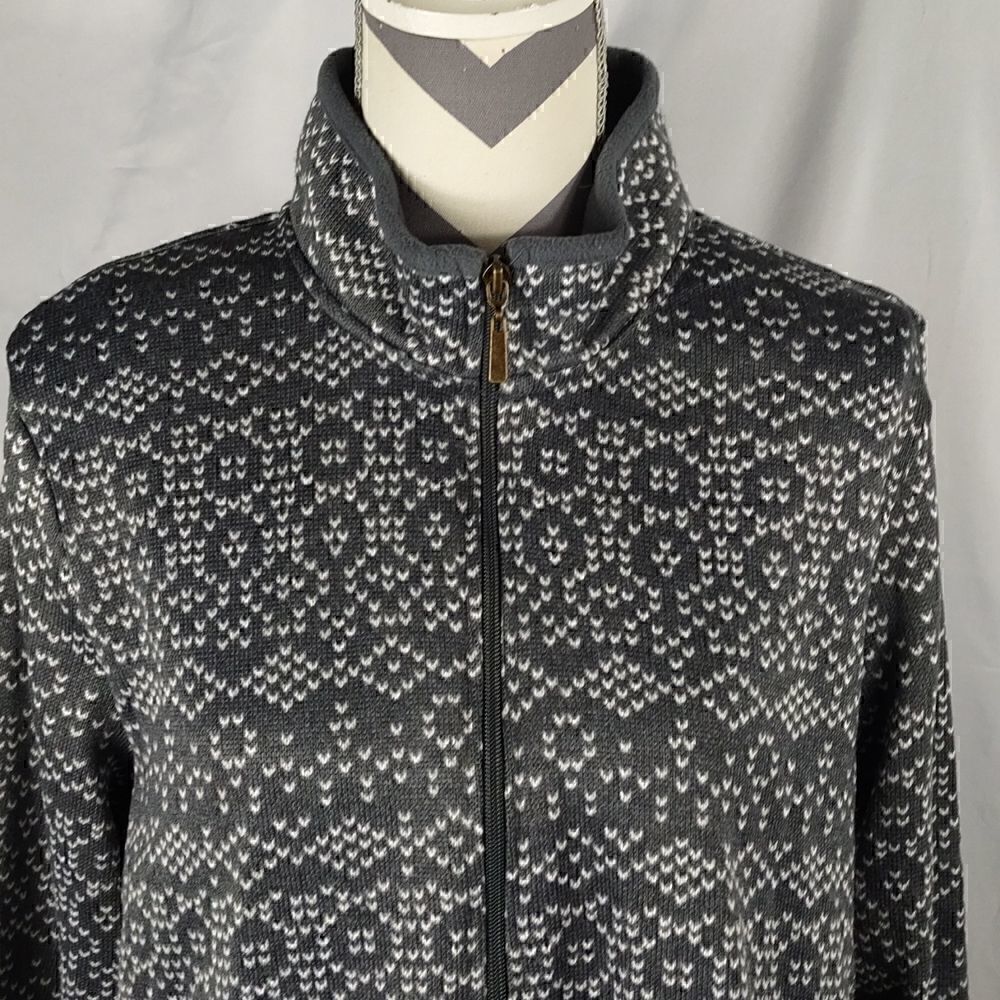 Stan Herman Gray Full Zip Knit Jacket - Picture 2 of 7